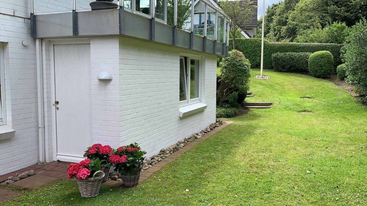 Ferienwohnung in weißer Villa am Kliff Flensburg Exterior foto